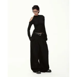 Quần dài thiết kế túi ngang xếp ly dáng rộng - PANTS 15